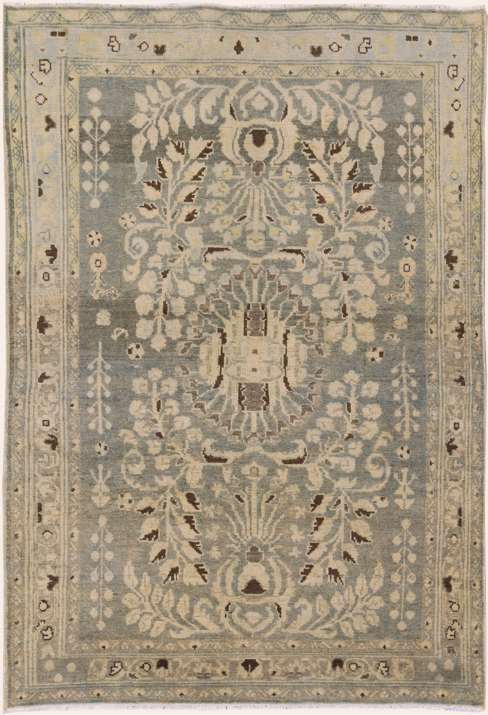 Vintage Persian Malayer Accent Rug, No.26394 - Staging
