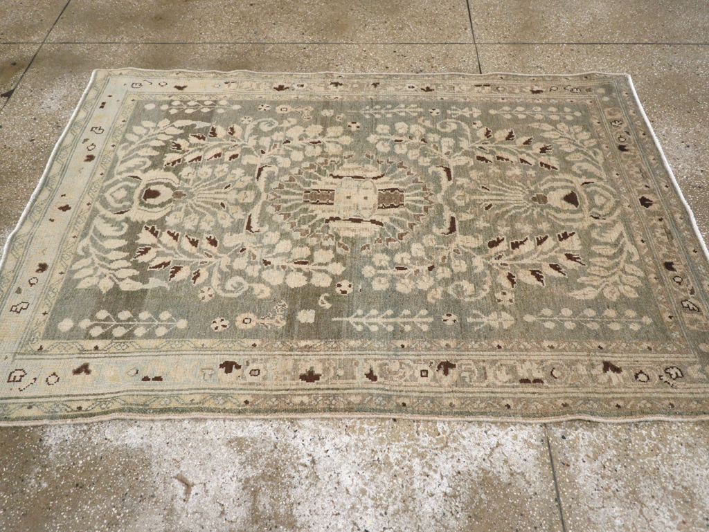 Vintage Persian Malayer Accent Rug, No.26394 - Staging