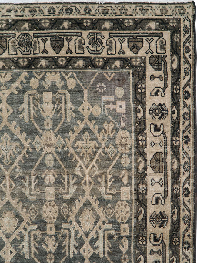 Vintage Persian Malayer Gallery Carpet, No.26403 - Staging