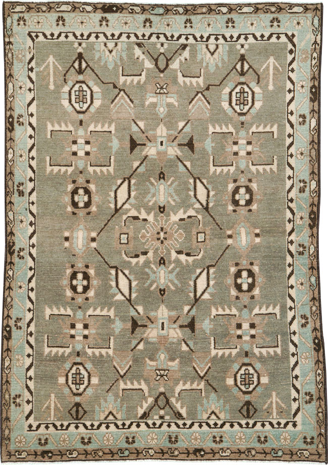 Vintage Persian Malayer Rug, No.26406 - Staging