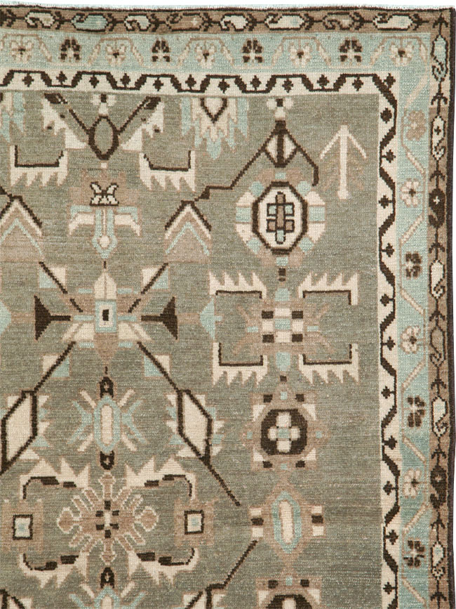 Vintage Persian Malayer Rug, No.26406 - Staging