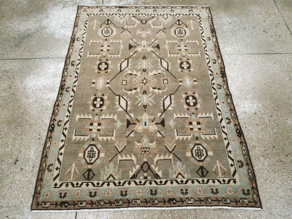 Vintage Persian Malayer Rug, No.26406 - Staging