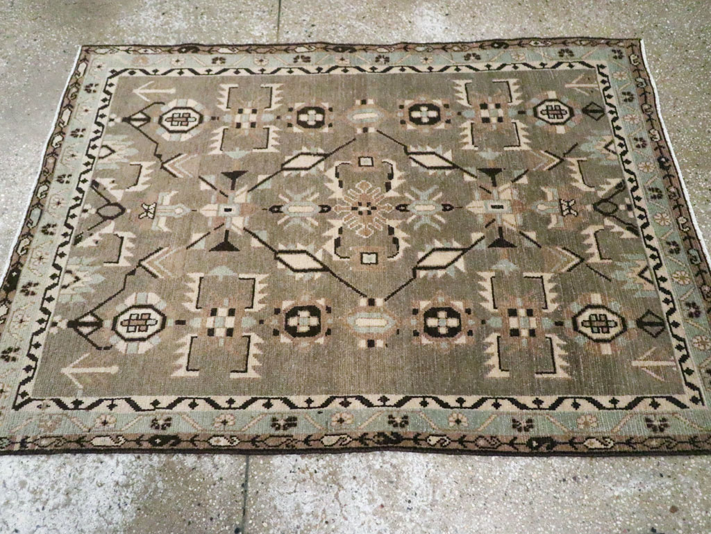 Vintage Persian Malayer Rug, No.26406 - Staging