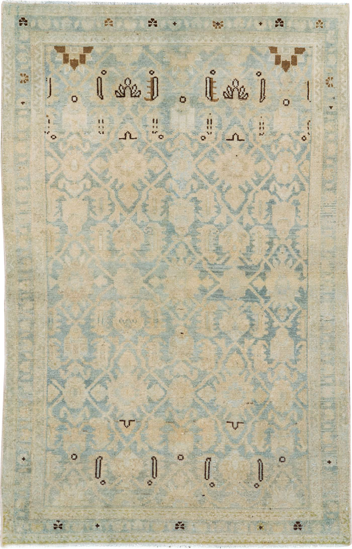 Vintage Persian Malayer Throw Rug, No.26408 - Staging