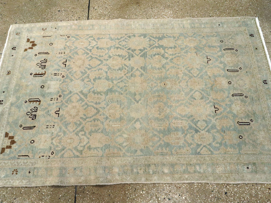 Vintage Persian Malayer Throw Rug, No.26408 - Staging