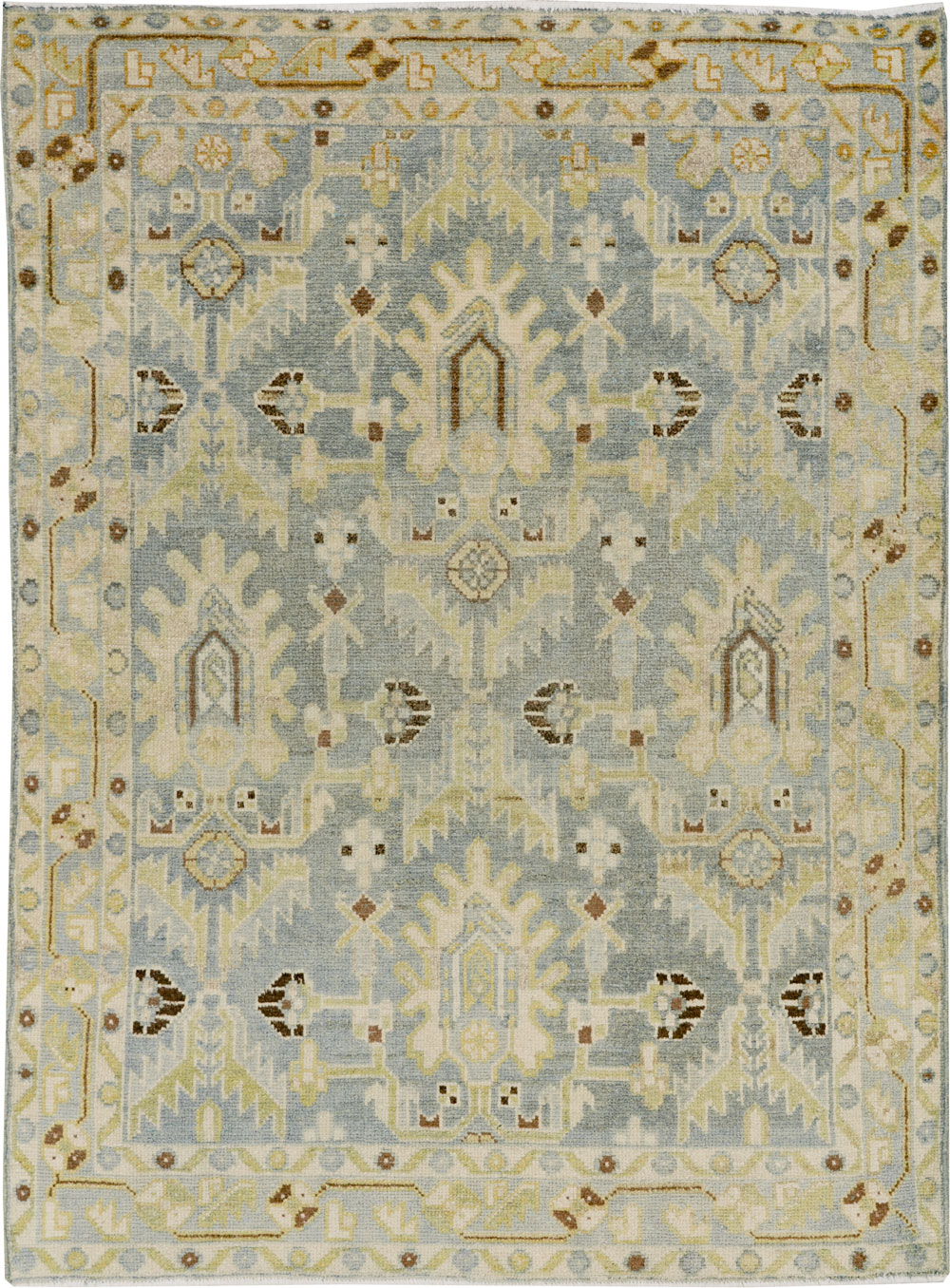 Vintage Persian Malayer Throw Rug, No.26409 - Staging