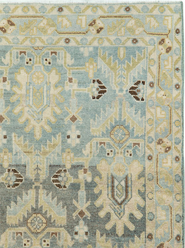 Vintage Persian Malayer Throw Rug, No.26409 - Staging