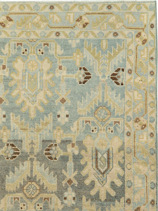 Vintage Persian Malayer Throw Rug, No.26409 - Staging
