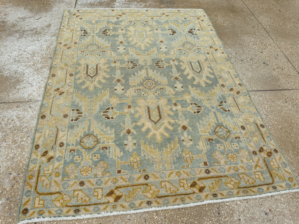 Vintage Persian Malayer Throw Rug, No.26409 - Staging