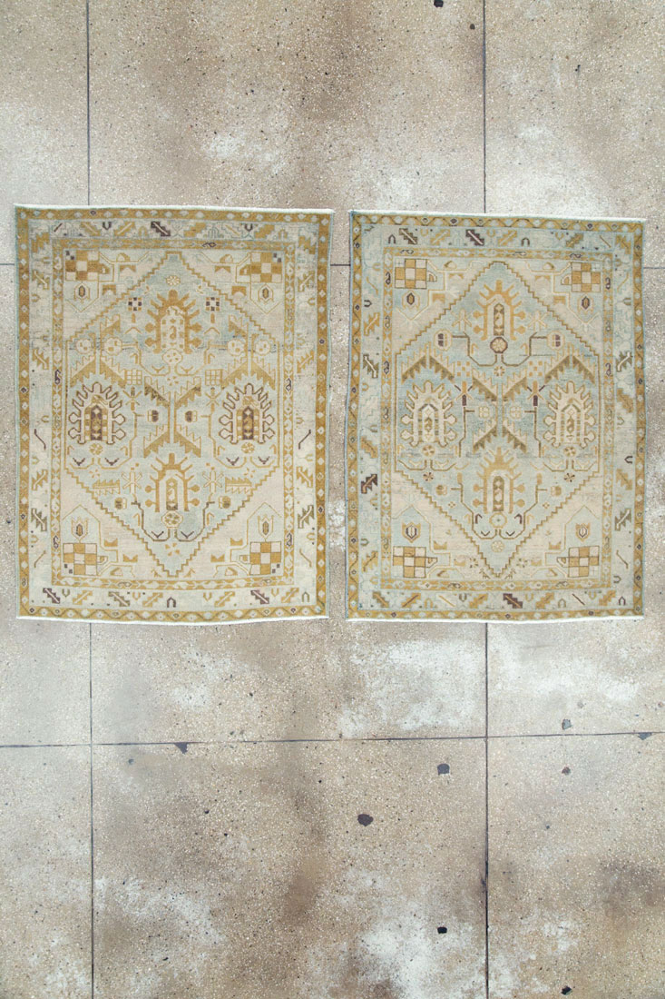 Vintage Persian Malayer Rug (Pair: 1 of 2), No.26410 - Staging