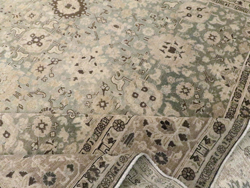 Antique Persian Tabriz Room Size Carpet, No.26421 - Staging