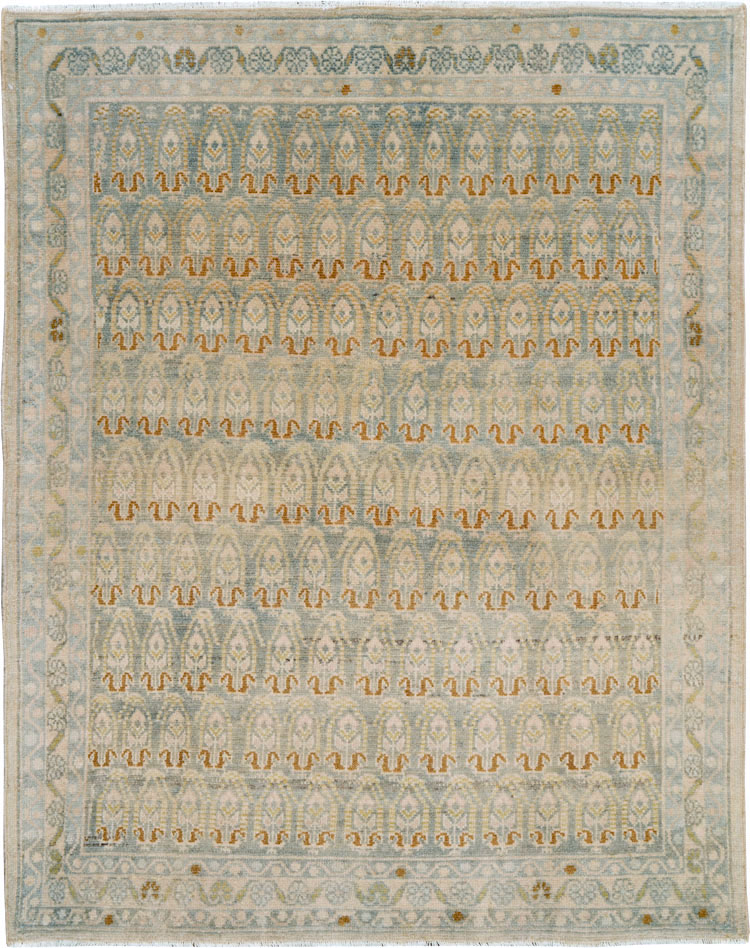 Vintage Persian Malayer Throw Rug, No.26423 - Staging