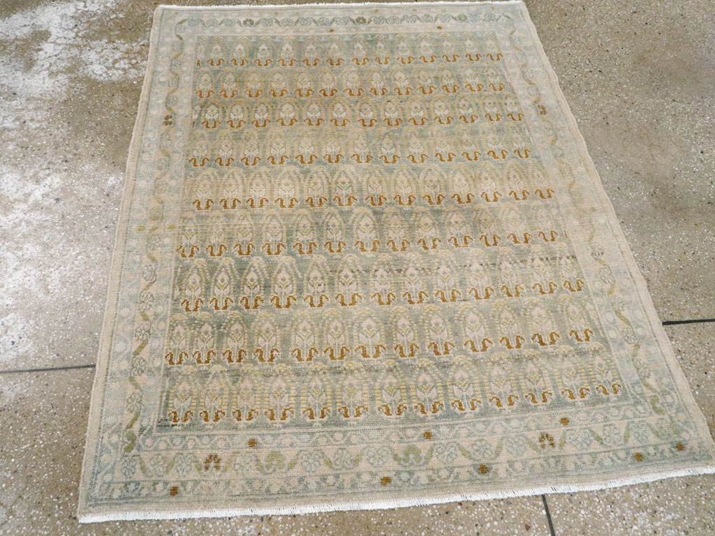 Vintage Persian Malayer Throw Rug, No.26423 - Staging
