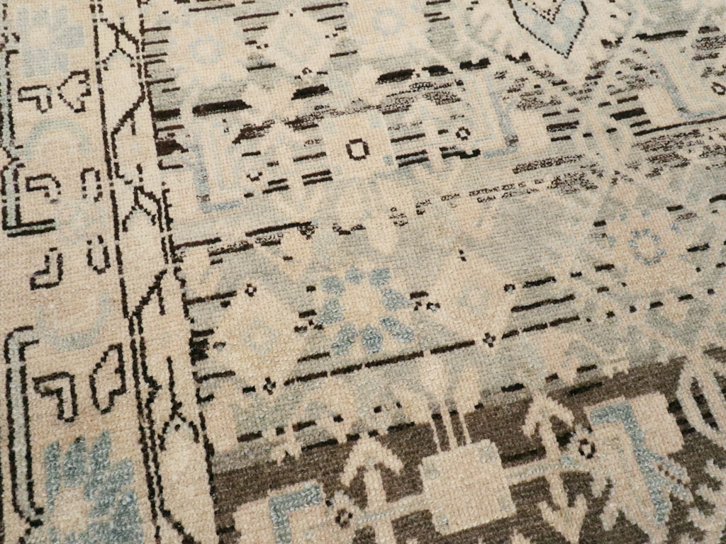 Vintage Persian Malayer Throw Rug, No.26427 - Staging