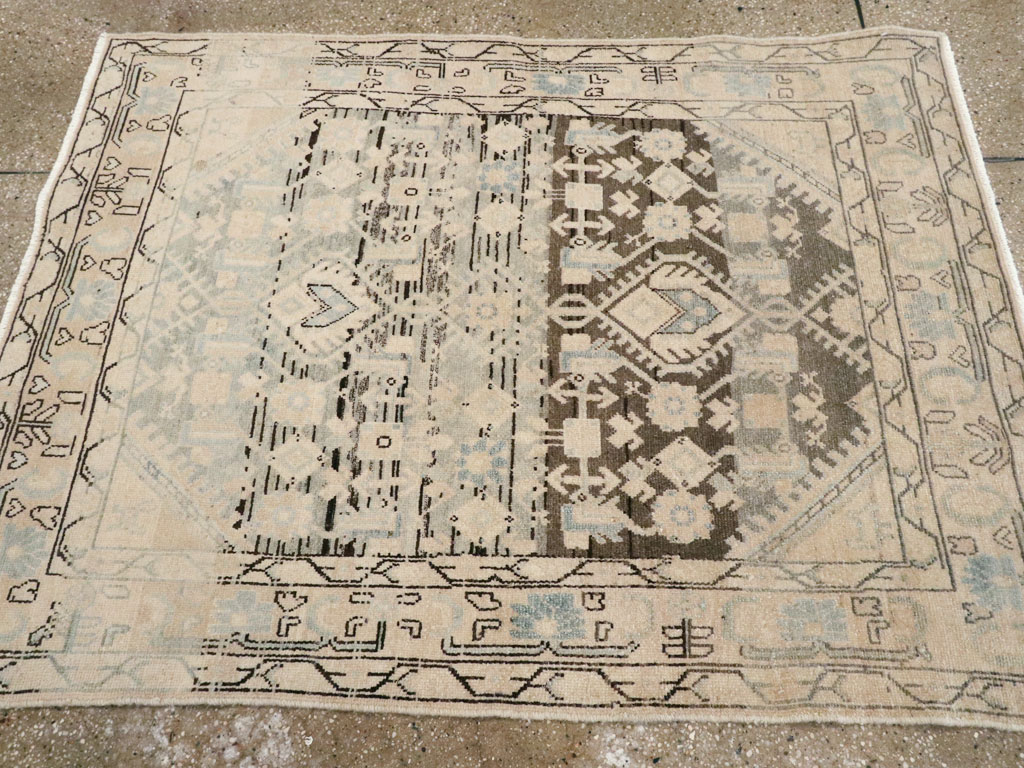 Vintage Persian Malayer Throw Rug, No.26427 - Staging