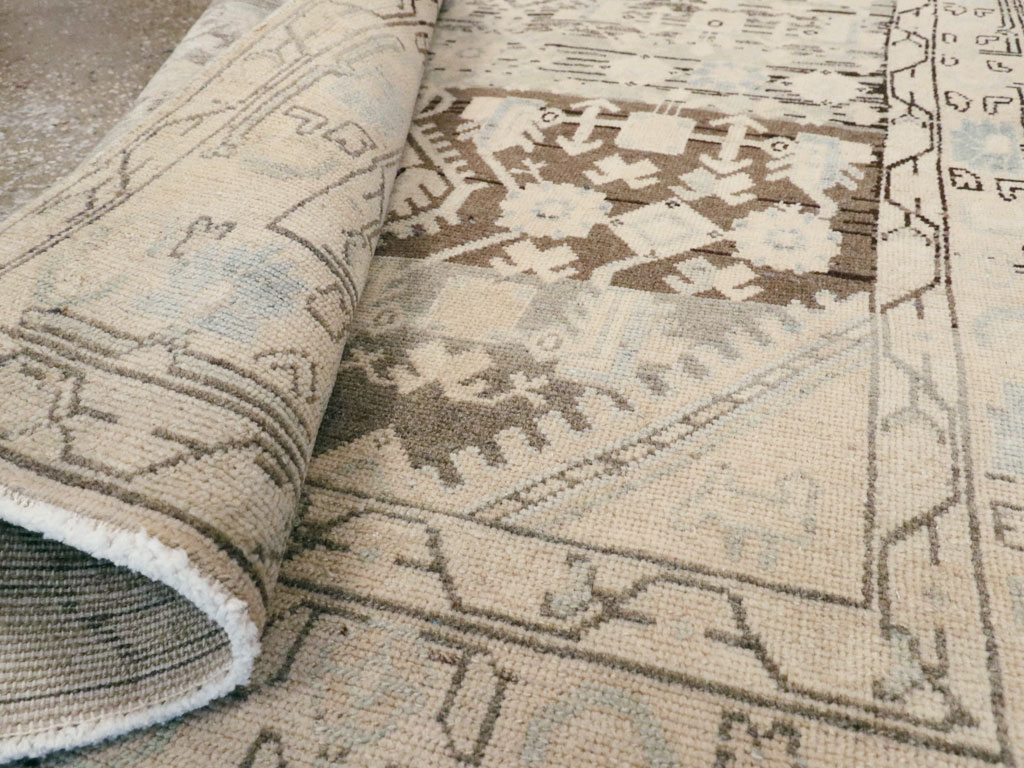 Vintage Persian Malayer Throw Rug, No.26427 - Staging