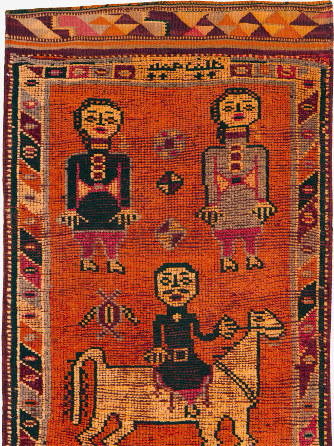 Vintage Anatolian Pictorial Runner, No.26447 - Staging