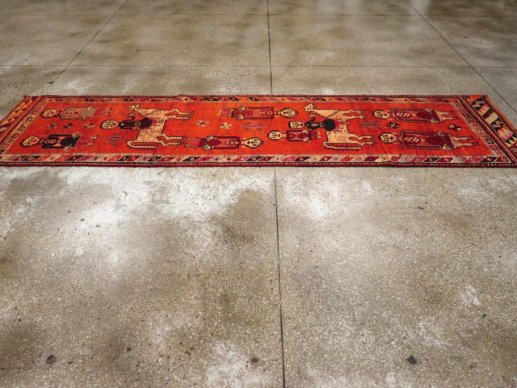 Vintage Anatolian Pictorial Runner, No.26447 - Staging