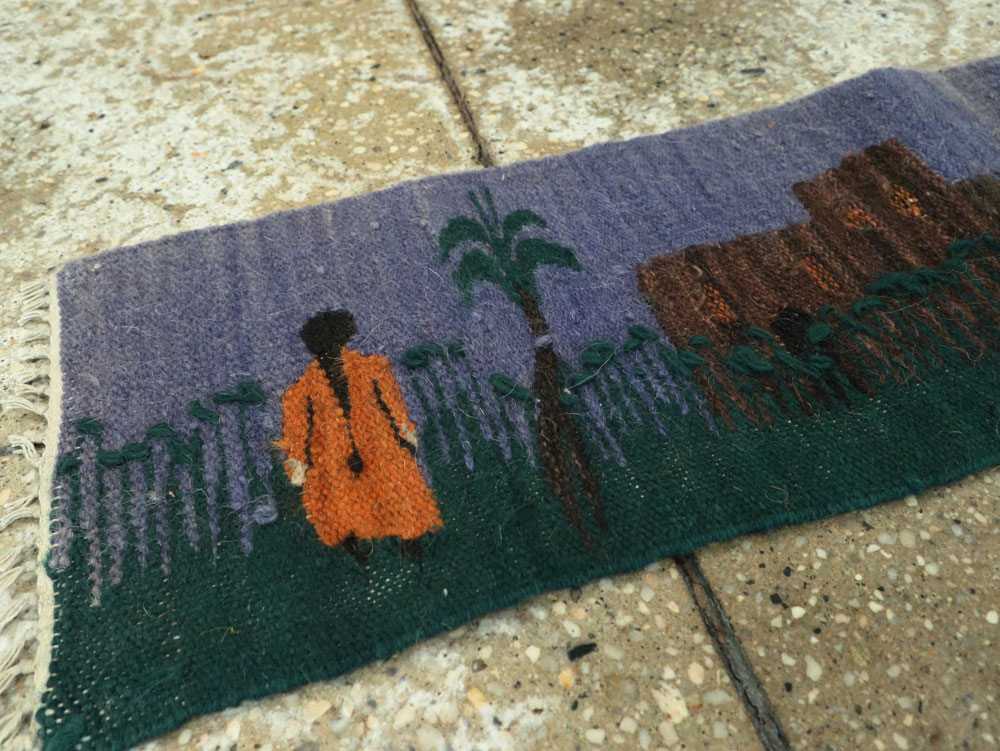 Vintage Turkish Pictorial Kilim, No.26457 - Staging