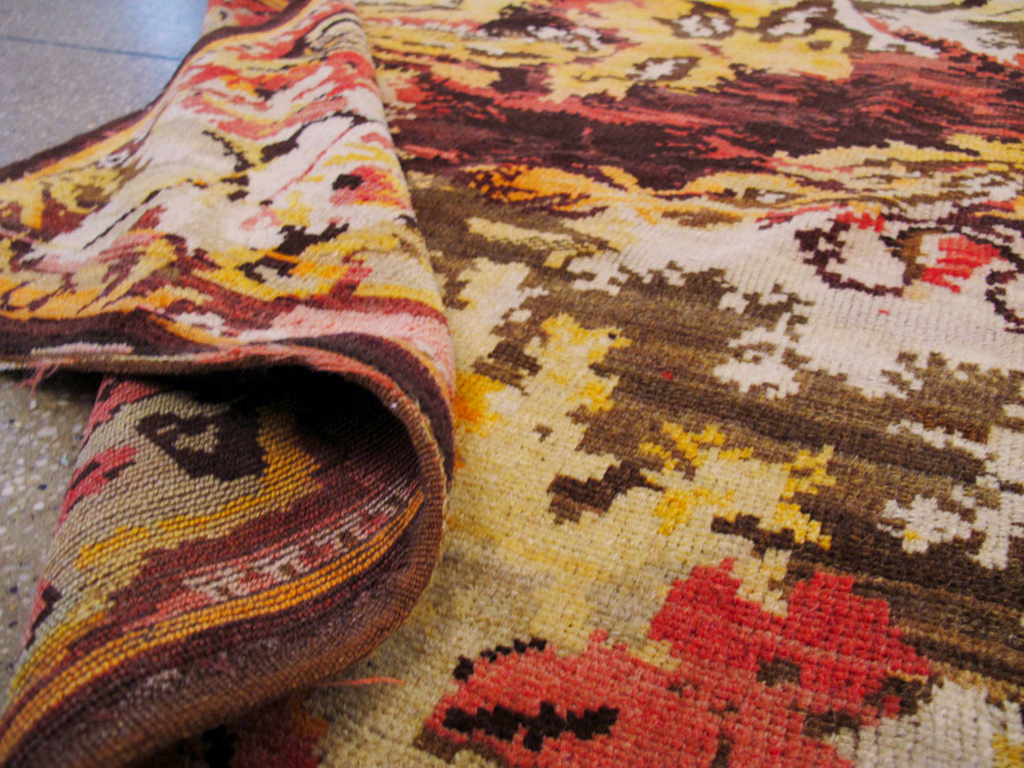 Vintage Pictorial Karabagh Rug, No.26458 - Staging