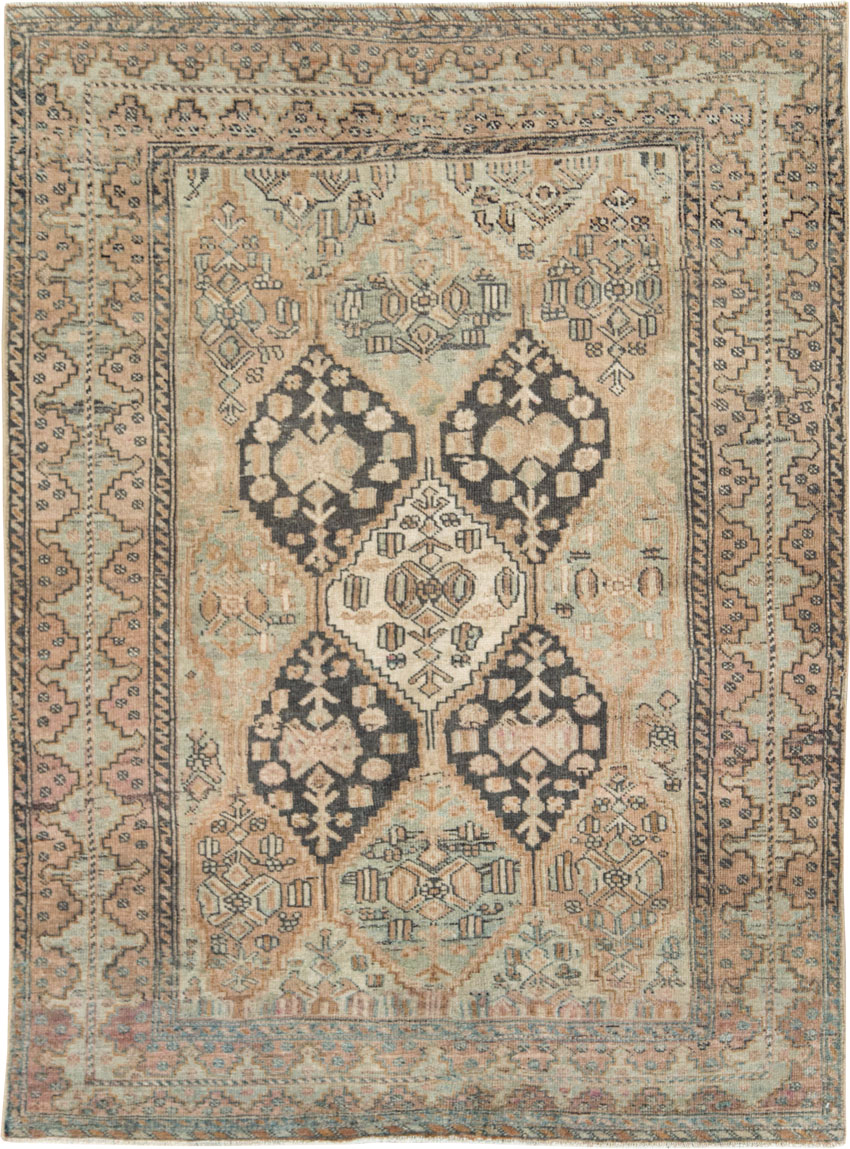 Antique Persian Afshar Accent Rug, No.26460 - Staging