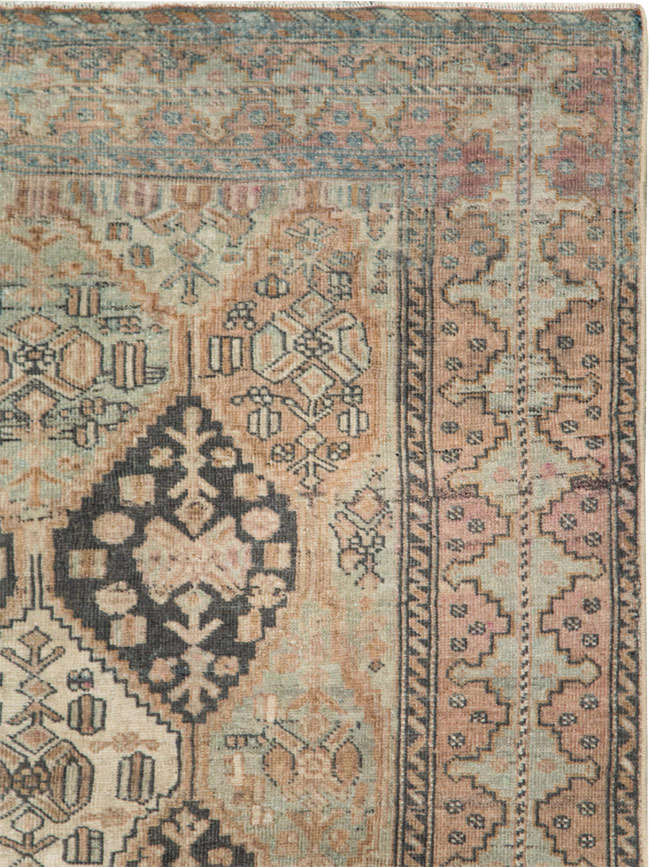 Antique Persian Afshar Accent Rug, No.26460 - Staging