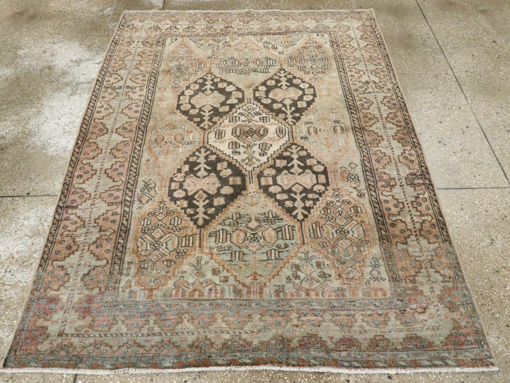 Antique Persian Afshar Accent Rug, No.26460 - Staging