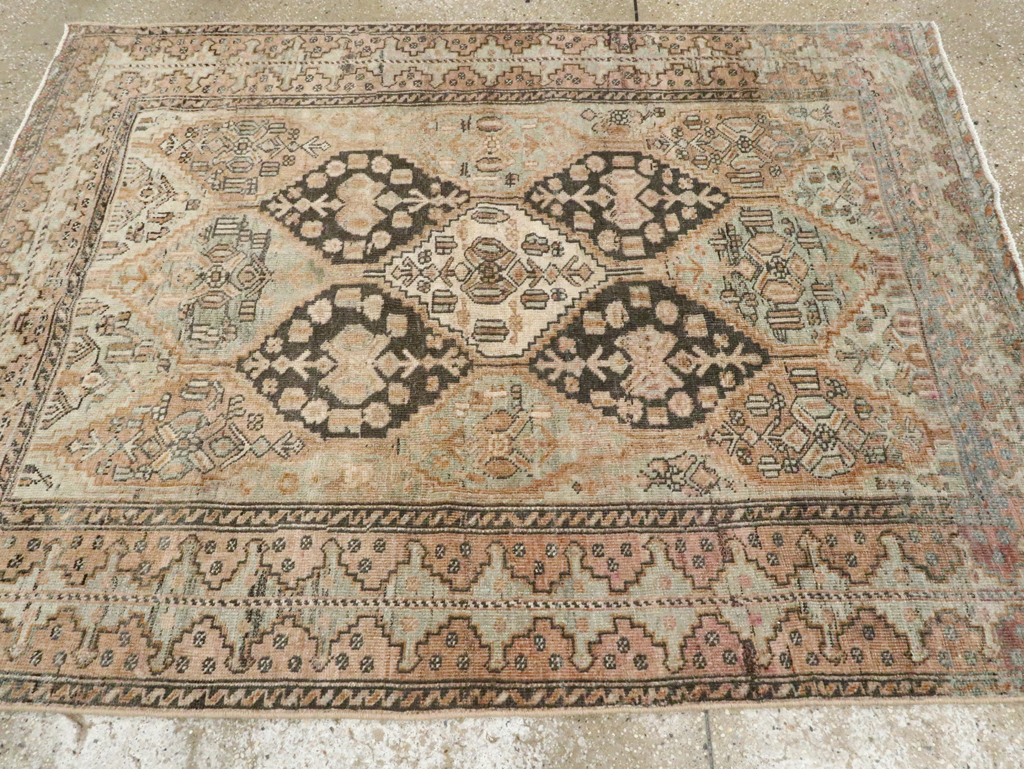 Antique Persian Afshar Accent Rug, No.26460 - Staging