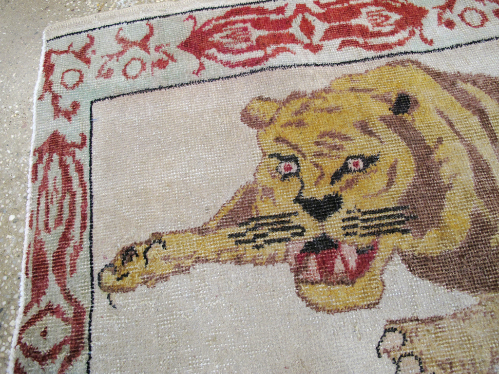 Vintage Pictorial Anatolian Rug, No.26479 - Staging