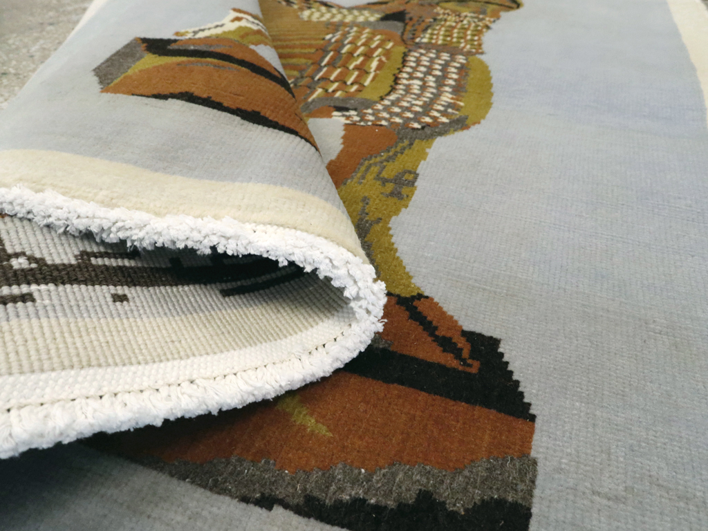 Vintage Egyptian Pictorial Tabriz Rug, No.26480 - Staging