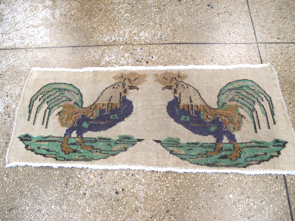 Vintage Pictorial Anatolian Rug, No.26482 - Staging