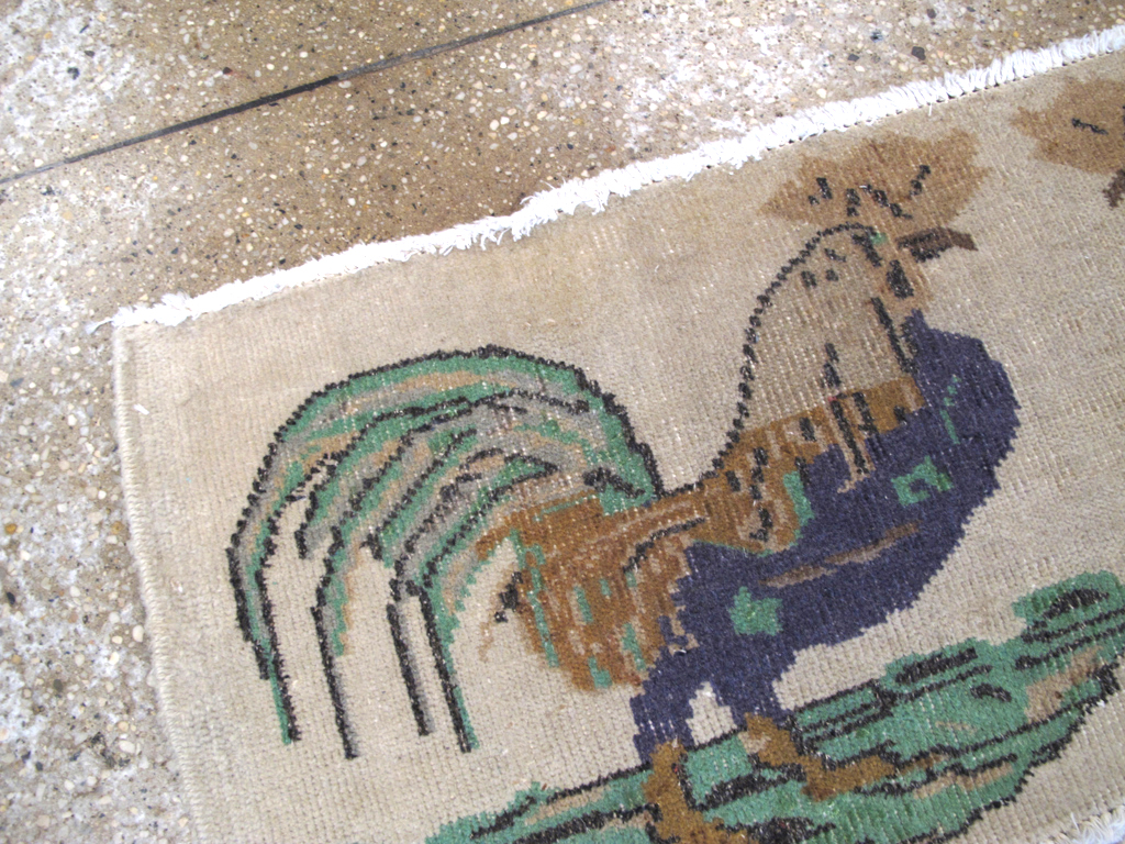 Vintage Pictorial Anatolian Rug, No.26482 - Staging