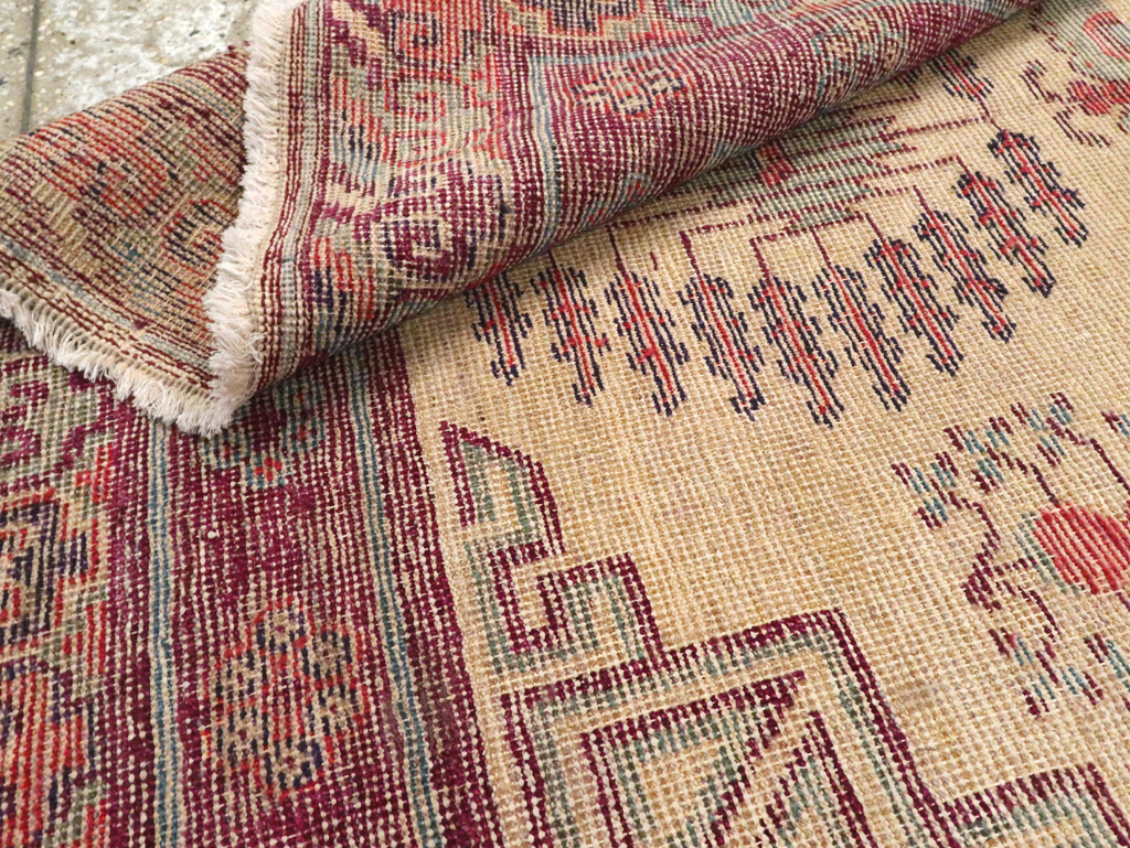 Antique East Turkestan Khotan Rug, No.26484 - Staging