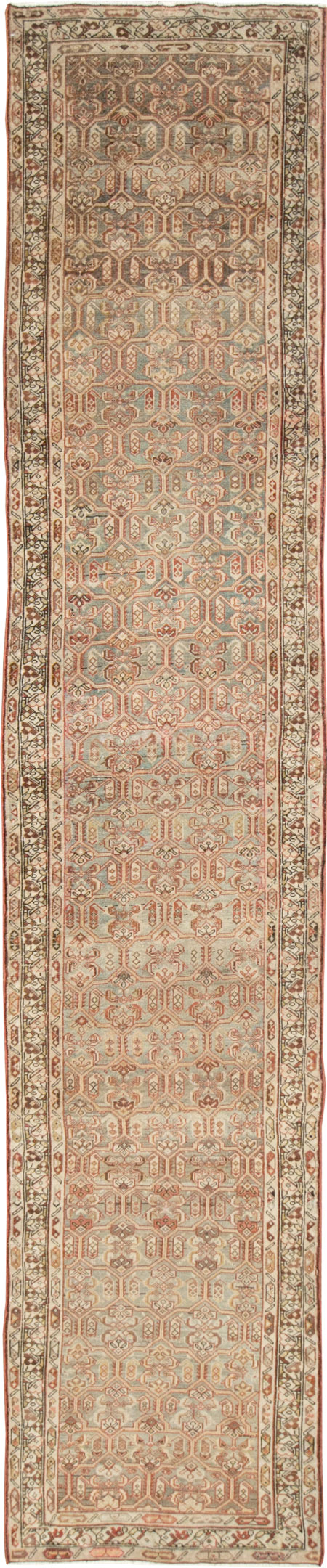 Antique Persian Malayer Long Runner, No.26487 - Staging
