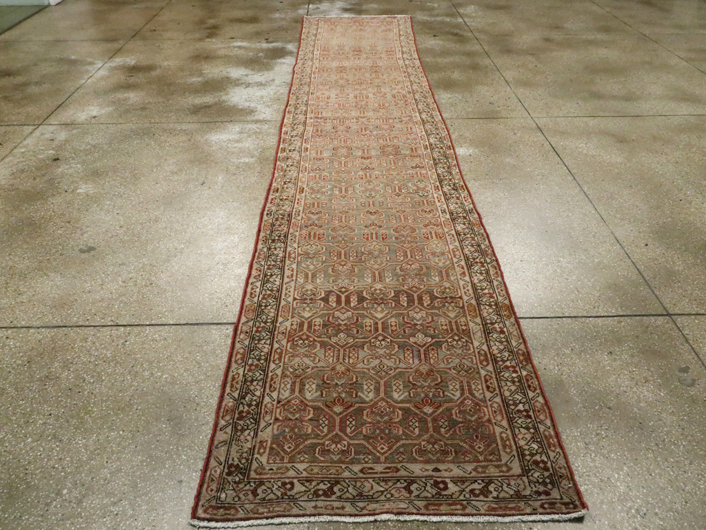 Antique Persian Malayer Long Runner, No.26487 - Staging
