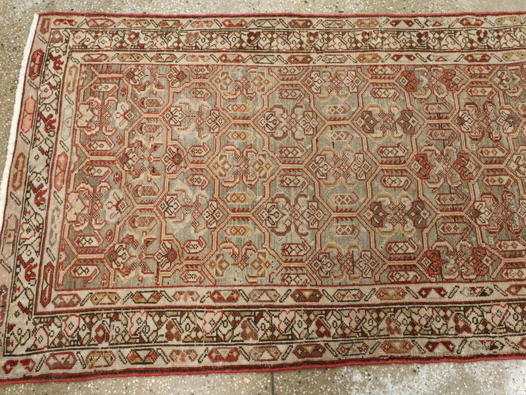 Antique Persian Malayer Long Runner, No.26487 - Staging