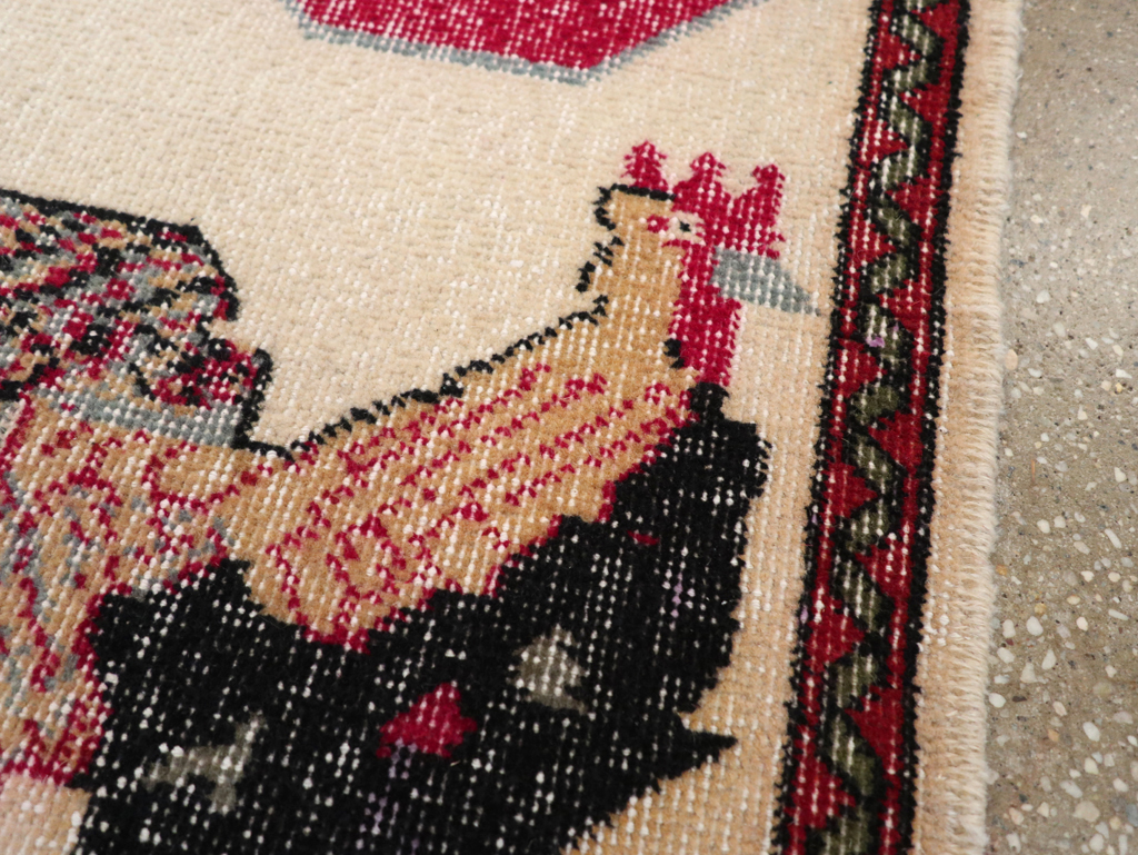 Vintage Pictorial Anatolian Rug, No.26489 - Staging