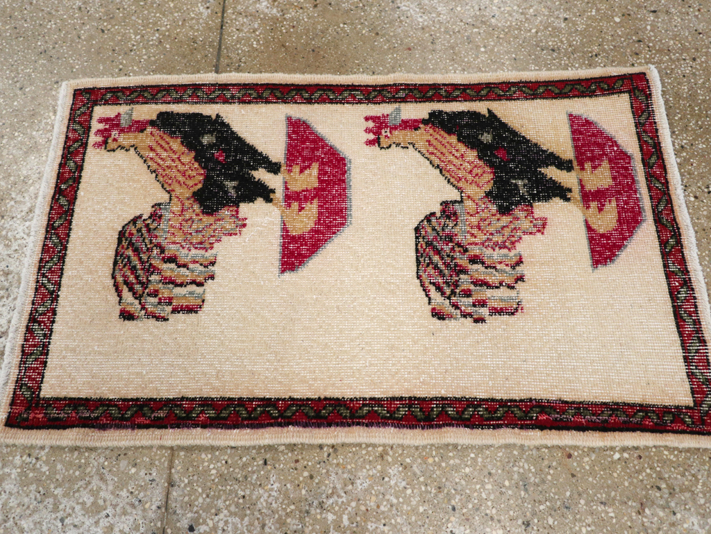 Vintage Pictorial Anatolian Rug, No.26489 - Staging