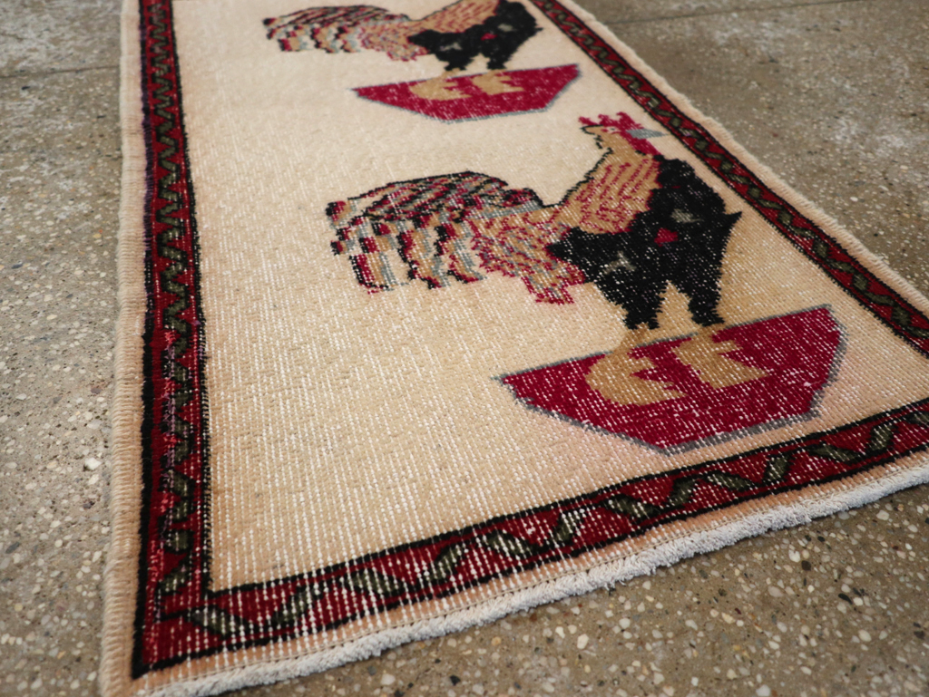 Vintage Pictorial Anatolian Rug, No.26489 - Staging