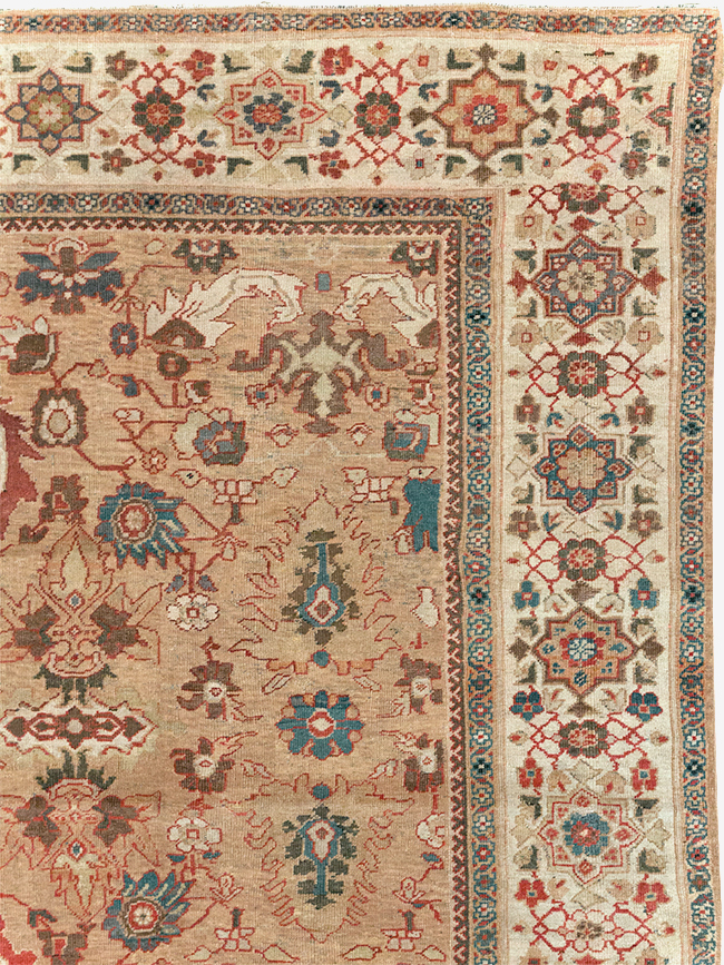 Antique Persian Mahal Room Size Carpet, No.26492 - Staging