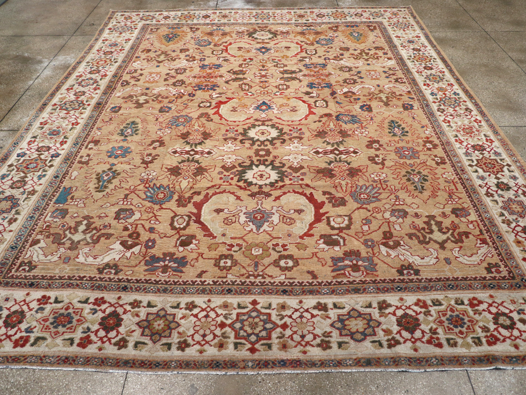 Antique Persian Mahal Room Size Carpet, No.26492 - Staging