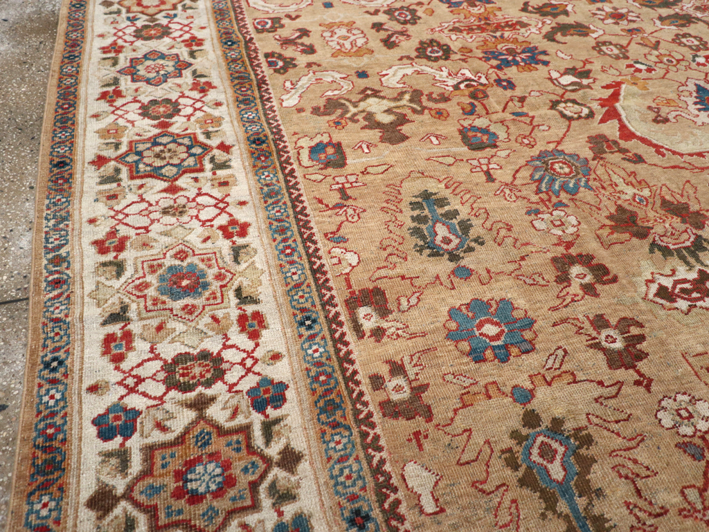 Antique Persian Mahal Room Size Carpet, No.26492 - Staging