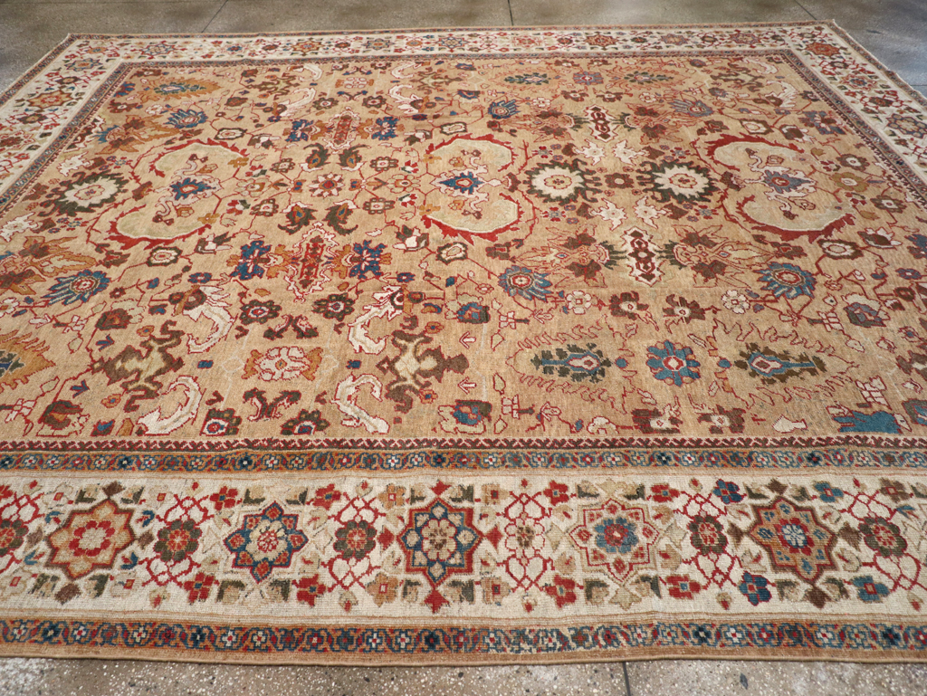 Antique Persian Mahal Room Size Carpet, No.26492 - Staging