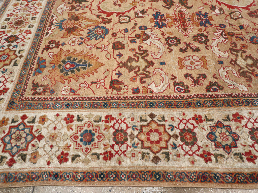 Antique Persian Mahal Room Size Carpet, No.26492 - Staging