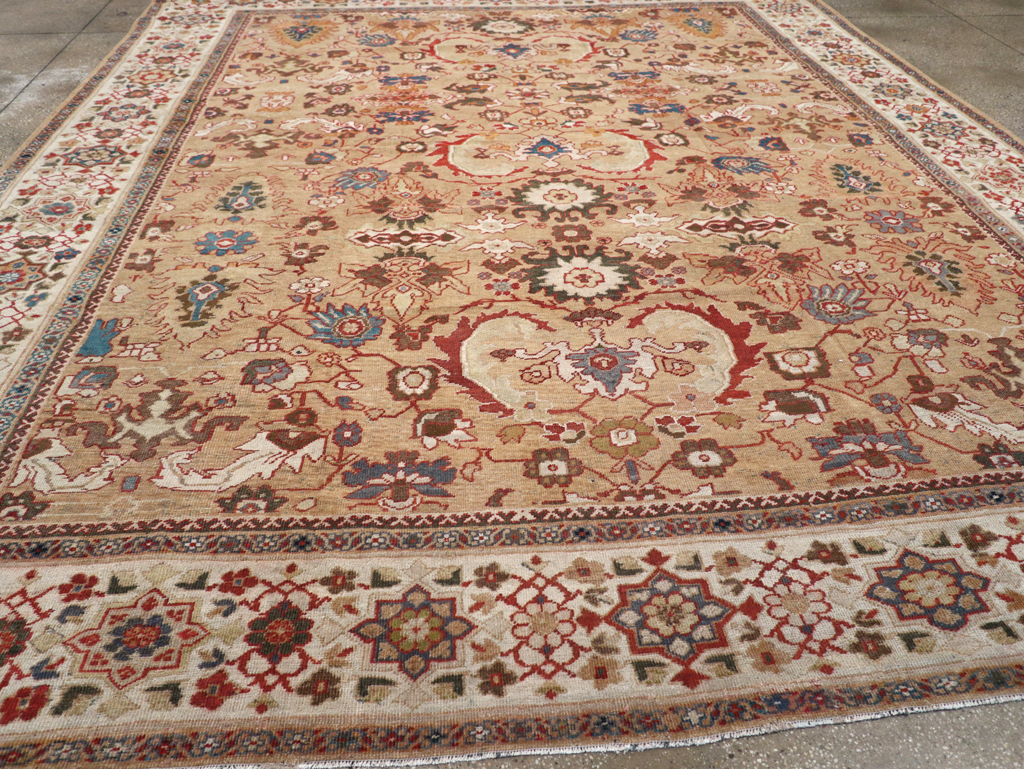 Antique Persian Mahal Room Size Carpet, No.26492 - Staging