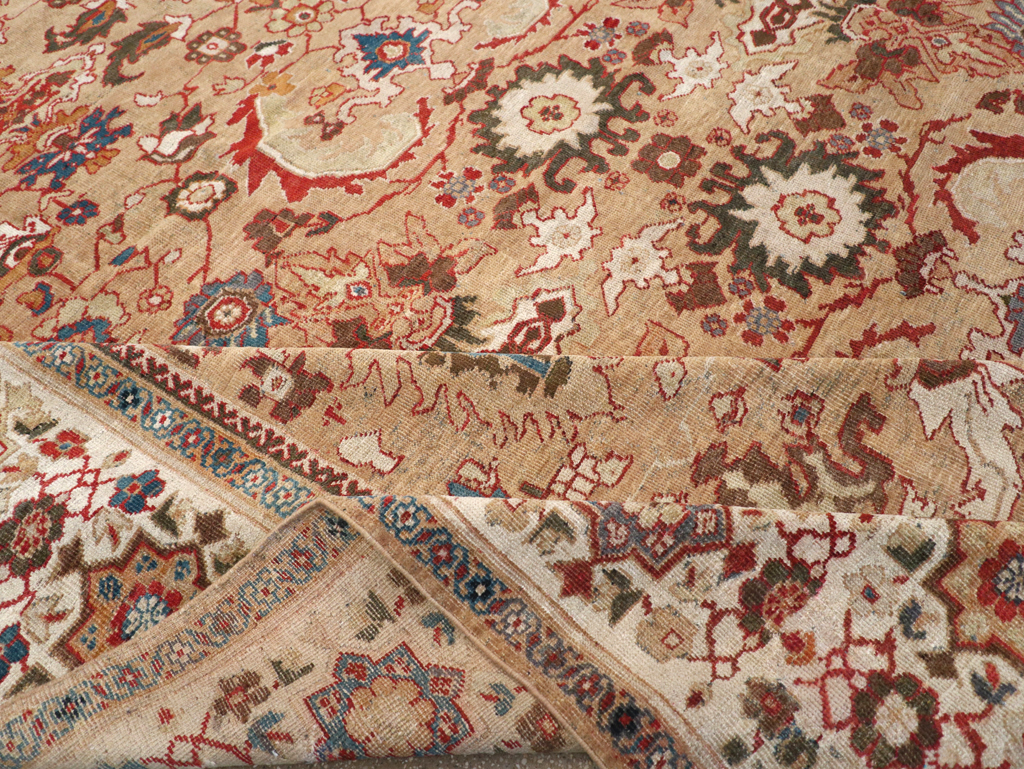 Antique Persian Mahal Room Size Carpet, No.26492 - Staging