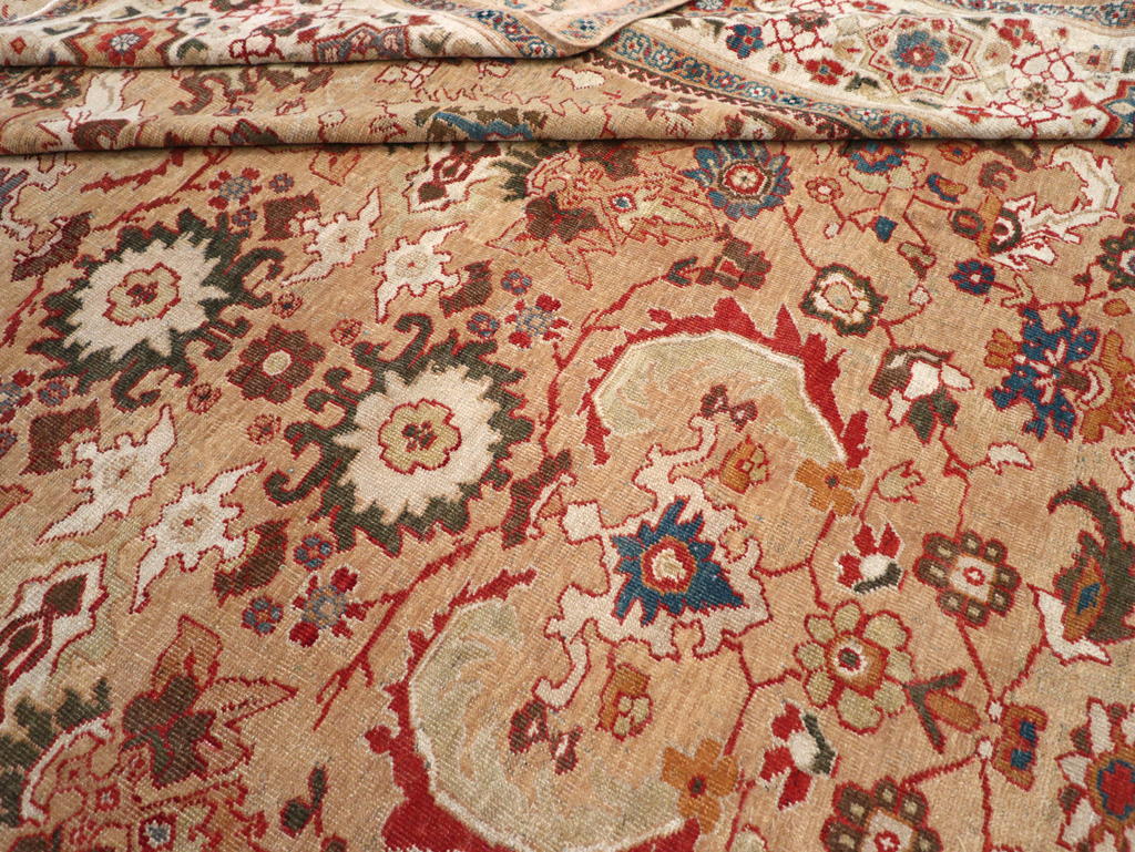 Antique Persian Mahal Room Size Carpet, No.26492 - Staging