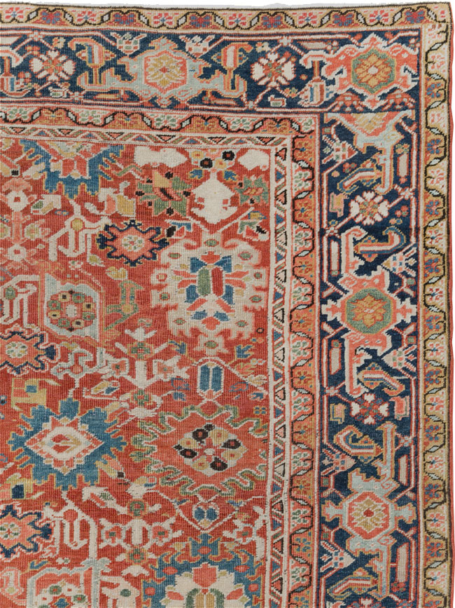 Antique Persian Heriz Room Size Carpet, No.26500 - Staging