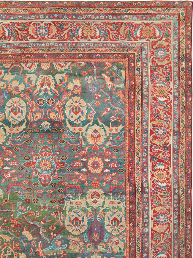 Antique Persian Mahal Oversize Carpet, No.26505 - Staging