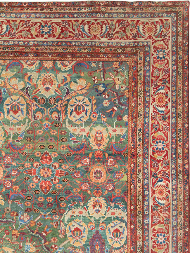 Antique Persian Mahal Oversize Carpet, No.26505 - Staging